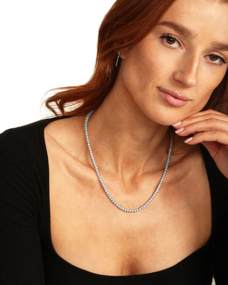 Melinda Maria Not Your Basic Blue Opal Tennis Necklace