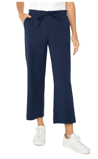 Liverpool Pull-on Tie Waist Wide Leg Ankle