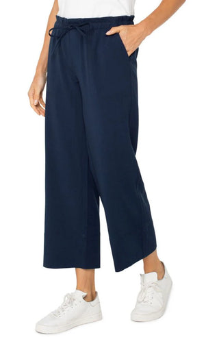 Liverpool Pull-on Tie Waist Wide Leg Ankle