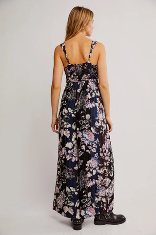 Free People Melrose Smocked Wide Leg Jumpsuit