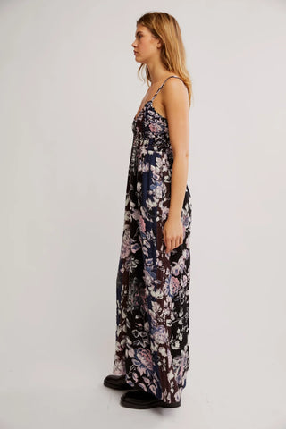 Free People Melrose Smocked Wide Leg Jumpsuit