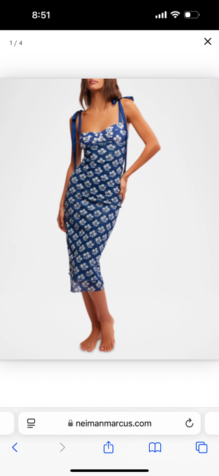 Free People Printed Got Glam Slip Dress