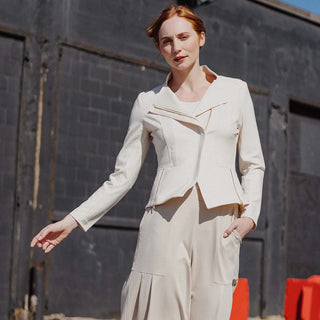 Clara Sunwoo Liquid Leather™ Signature Jacket - Ivory