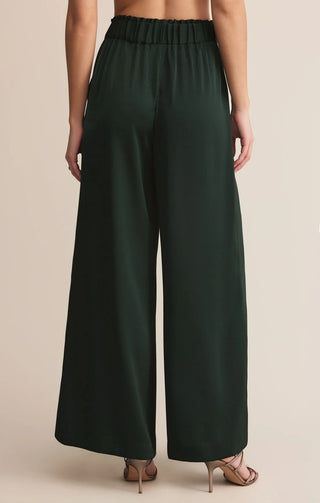 Z Supply Isolde Satin Pant Garland Green