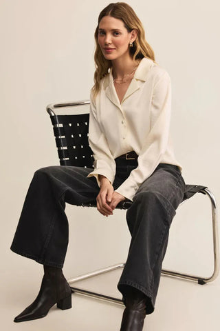Z Supply Ana Satin Button Up