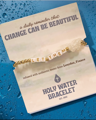 LET THEM HOLY WATER BUTTERFLY BRACELET