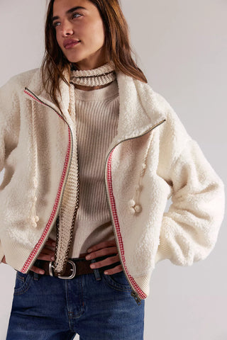 Free People Alpine Sherpa Cardi