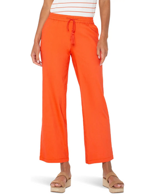 Liverpool Mid-rise Pull-on Drawstring Waistband Wide Leg Pant