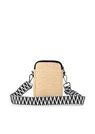 Haute Shore Raffia Crossbody W/Black Trim