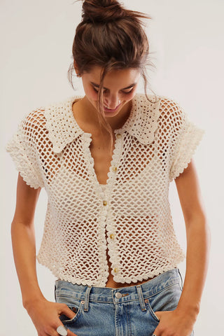 Free People Lily Crochet Top
