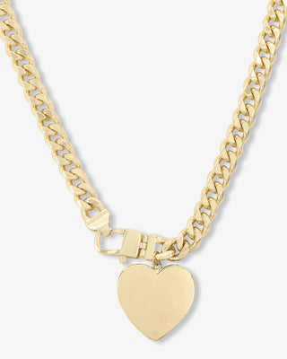 Melinda Maria Julian XL Heart Cuban Chain Necklace