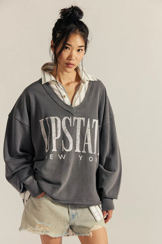 We The Free Venice V-Neck Graphic Sweatshirt