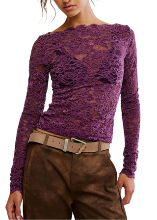 Free People  Raising Eyebrows Lace Top