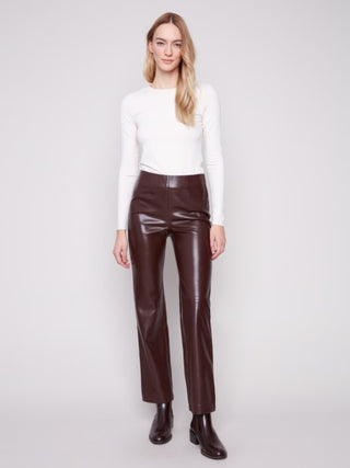 Charlie B Faux Leather Pull-On Pants