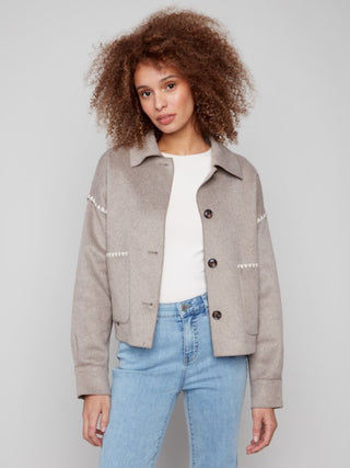 Charlie B Short Double-Faced Wool Jacket