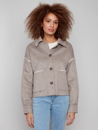 Charlie B Short Double-Faced Wool Jacket
