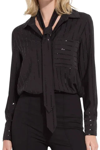 Lysse Tatiana Striped Sequin Shirt