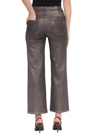 Lysse Metallic Coated Wide Leg Denim