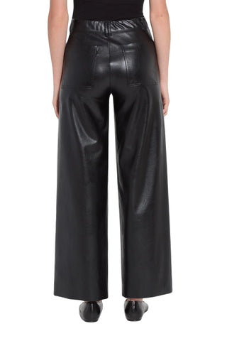 Lysse Libby High Waist Pintuck Vegan Leather Pant