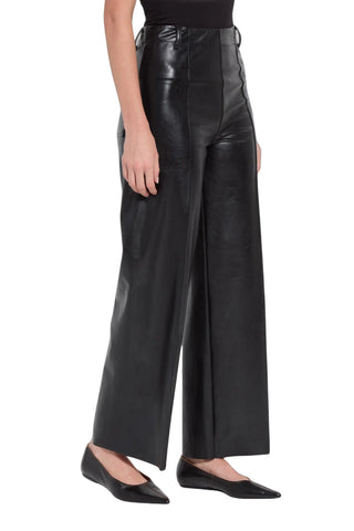 Lysse Libby High Waist Pintuck Vegan Leather Pant