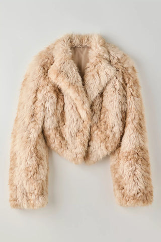 Free People Supernova Cropped Faux Fur Jacket