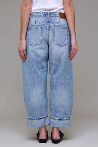 Hidden Cuffed Cropped Barrel Fit Sammie Denim