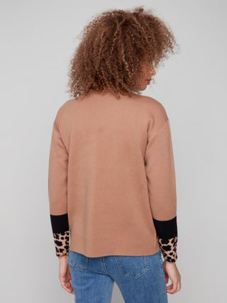 Charlie B Animal Print Detail Sweater