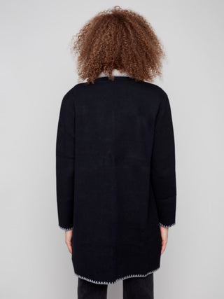 Charlie B Blanket Stitch Long Cardigan