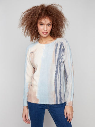 Charlie B Reversible Printed Crew Neck Sweater