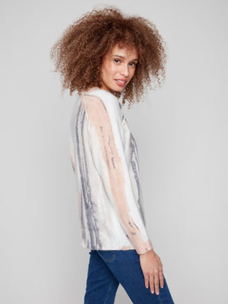 Charlie B Reversible Printed Crew Neck Sweater