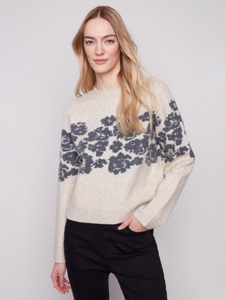 Charlie B Flower Jacquard Sweater