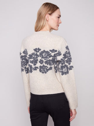 Charlie B Flower Jacquard Sweater
