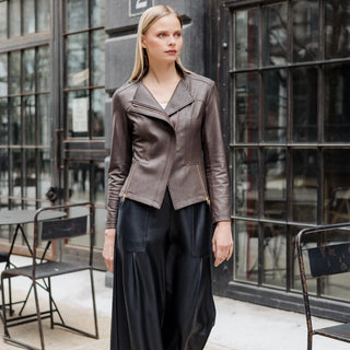 Clara Sunwoo Liquid Leather™ Signature Jacket - Brown