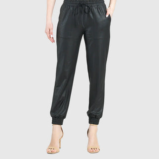 Clara Sunwoo Liquid Leather™ Drawstring Jogger Pant - Black