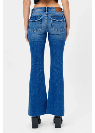 Hidden Happi Mid Rise Utility Pocket Flare