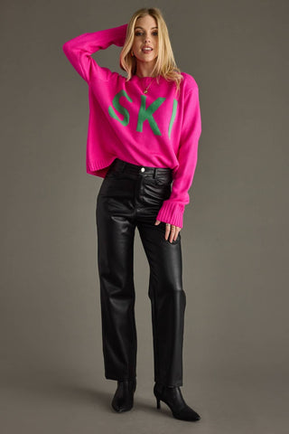 Bright Pink Ski Sweater