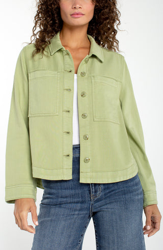 Liverpool Los Angeles High-Low Denim Shirt