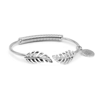 KA GODDESS COLLECTION SILVER LAUREL LEAF BRACELET