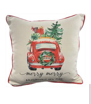 Merry Christmas Car Baldwinsville Pillow